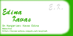 edina kavas business card